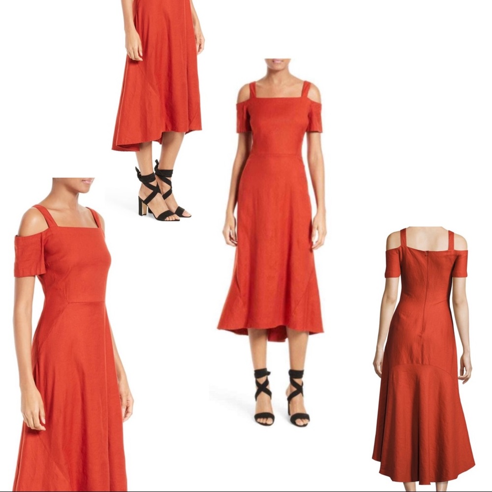 A.L.C. Cold Shoulder Linen Dress